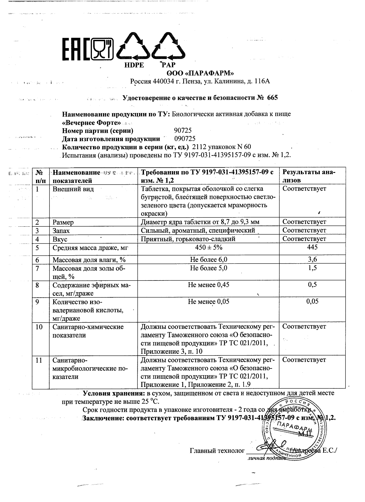 Паспорт №072025